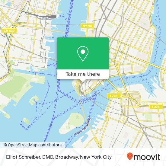 Elliot Schreiber, DMD, Broadway map