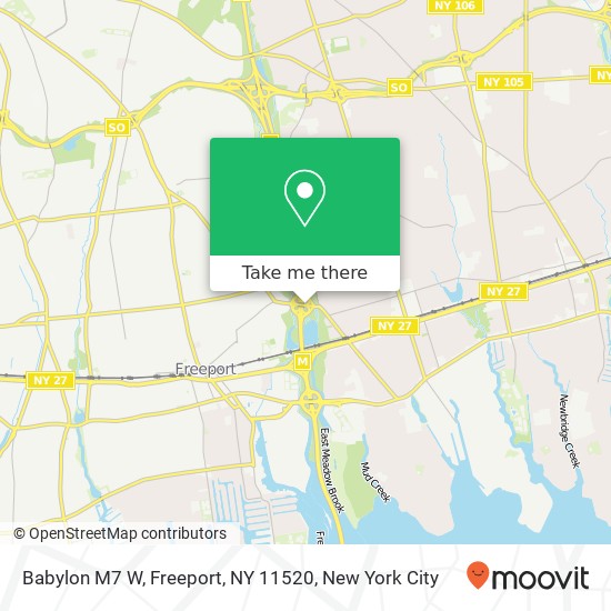 Mapa de Babylon M7 W, Freeport, NY 11520