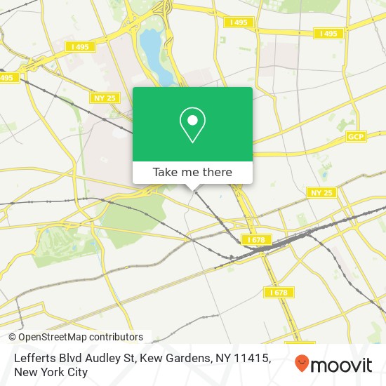 Mapa de Lefferts Blvd Audley St, Kew Gardens, NY 11415