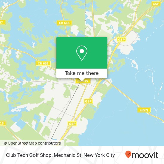 Mapa de Club Tech Golf Shop, Mechanic St