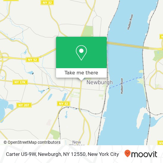 Mapa de Carter US-9W, Newburgh, NY 12550