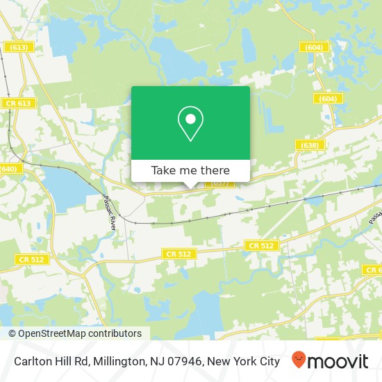 Mapa de Carlton Hill Rd, Millington, NJ 07946