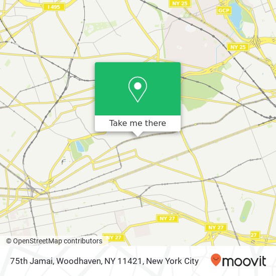 Mapa de 75th Jamai, Woodhaven, NY 11421