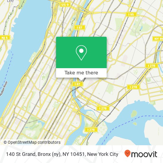 Mapa de 140 St Grand, Bronx (ny), NY 10451