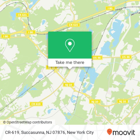 Mapa de CR-619, Succasunna, NJ 07876