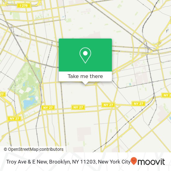 Troy Ave & E New, Brooklyn, NY 11203 map