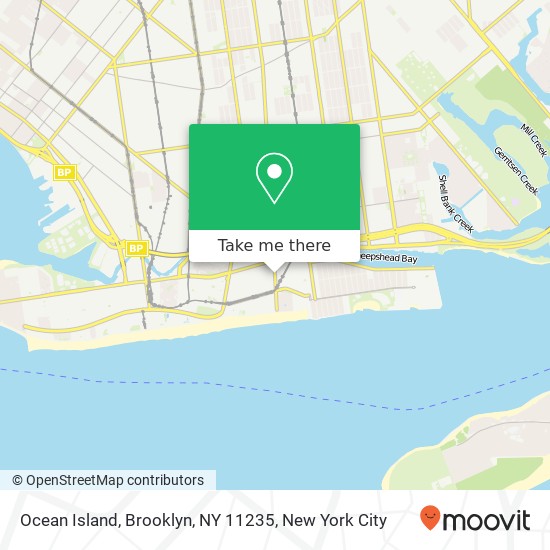 Mapa de Ocean Island, Brooklyn, NY 11235