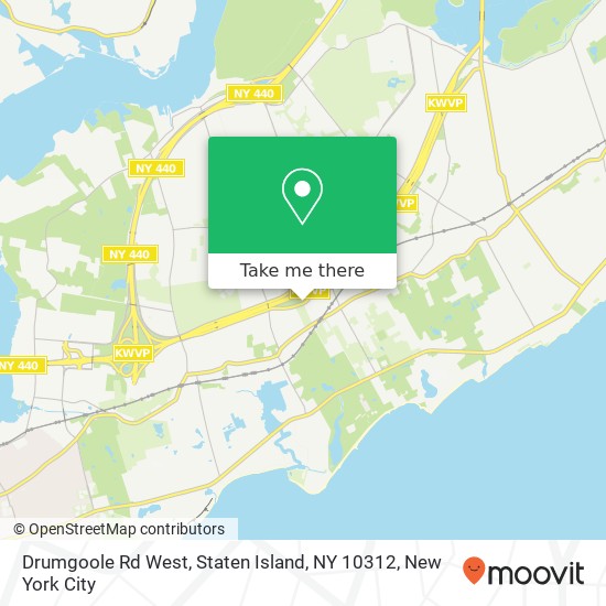 Mapa de Drumgoole Rd West, Staten Island, NY 10312