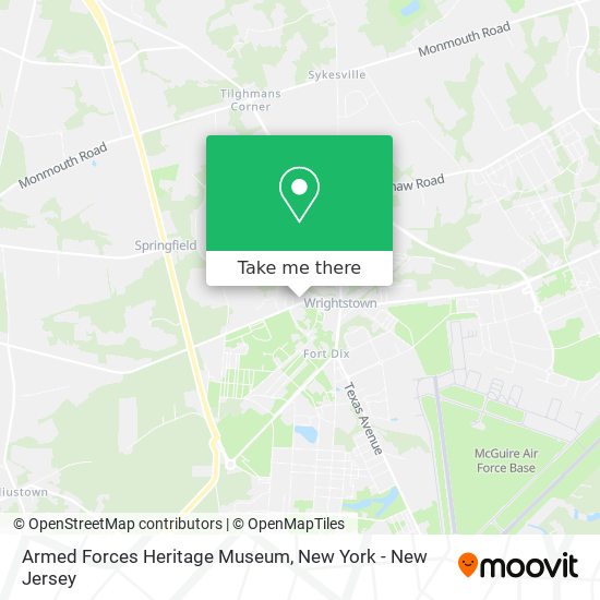 Armed Forces Heritage Museum map