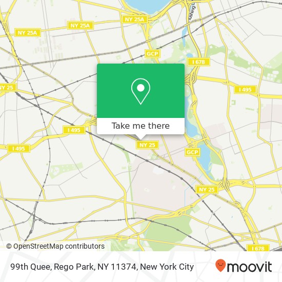 99th Quee, Rego Park, NY 11374 map