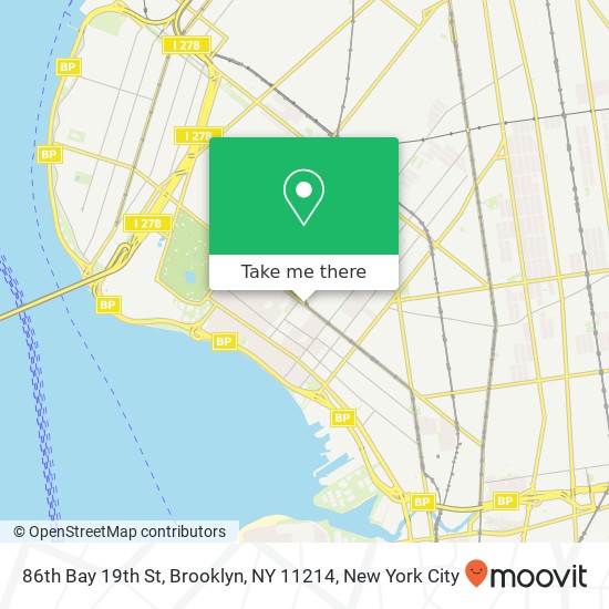 86th Bay 19th St, Brooklyn, NY 11214 map