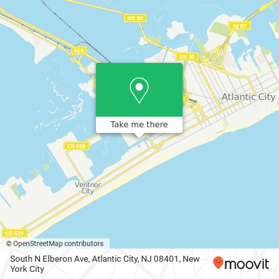 South N Elberon Ave, Atlantic City, NJ 08401 map