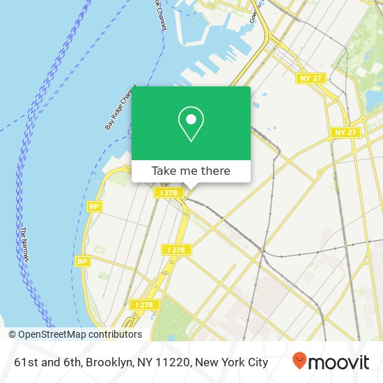Mapa de 61st and 6th, Brooklyn, NY 11220