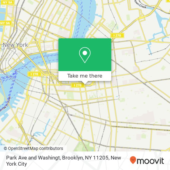 Mapa de Park Ave and Washingt, Brooklyn, NY 11205