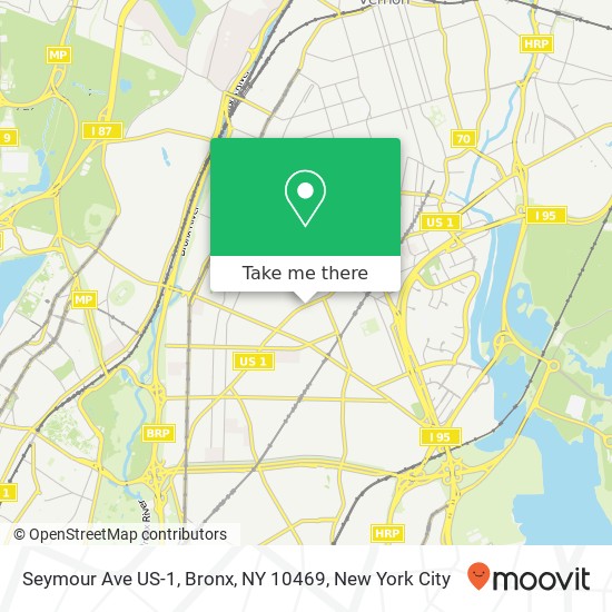 Seymour Ave US-1, Bronx, NY 10469 map