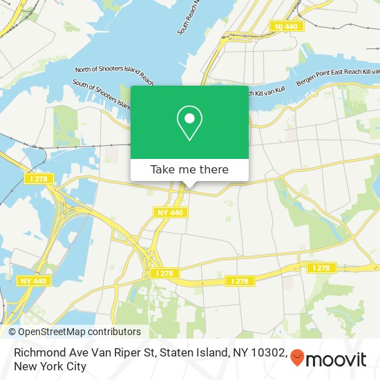 Mapa de Richmond Ave Van Riper St, Staten Island, NY 10302