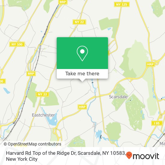 Mapa de Harvard Rd Top of the Ridge Dr, Scarsdale, NY 10583