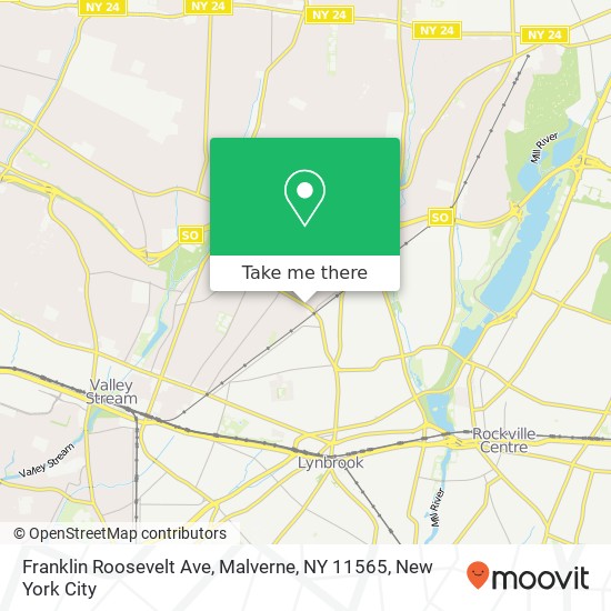 Mapa de Franklin Roosevelt Ave, Malverne, NY 11565