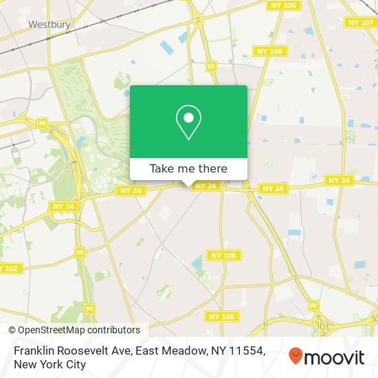 Franklin Roosevelt Ave, East Meadow, NY 11554 map
