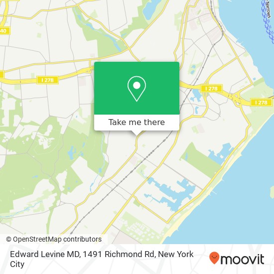 Mapa de Edward Levine MD, 1491 Richmond Rd