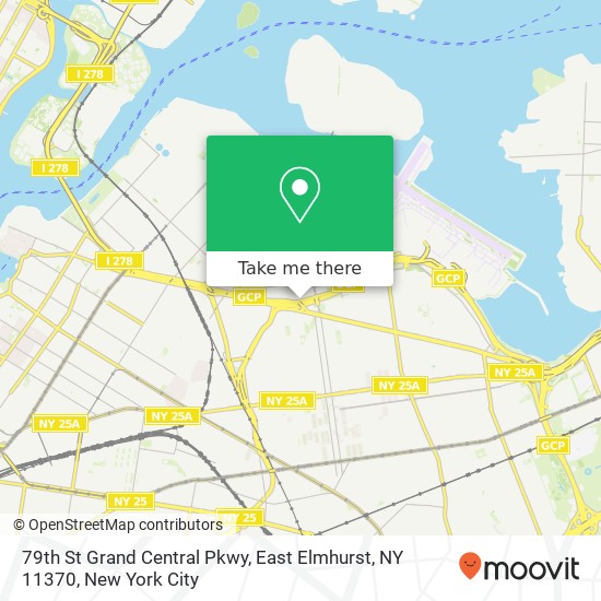 Mapa de 79th St Grand Central Pkwy, East Elmhurst, NY 11370