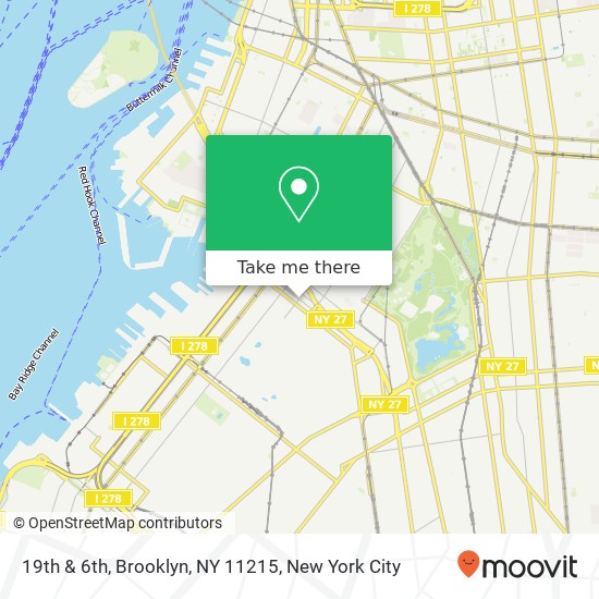 Mapa de 19th & 6th, Brooklyn, NY 11215