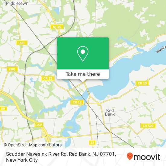 Scudder Navesink River Rd, Red Bank, NJ 07701 map