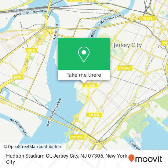 Mapa de Hudson Stadium Ct, Jersey City, NJ 07305