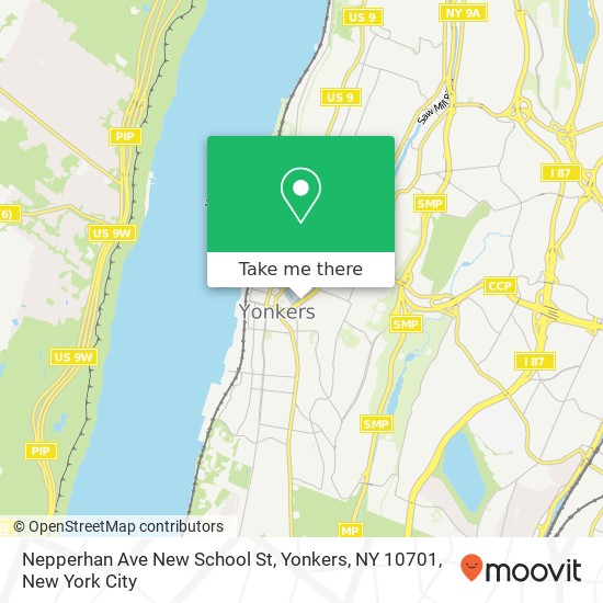 Mapa de Nepperhan Ave New School St, Yonkers, NY 10701