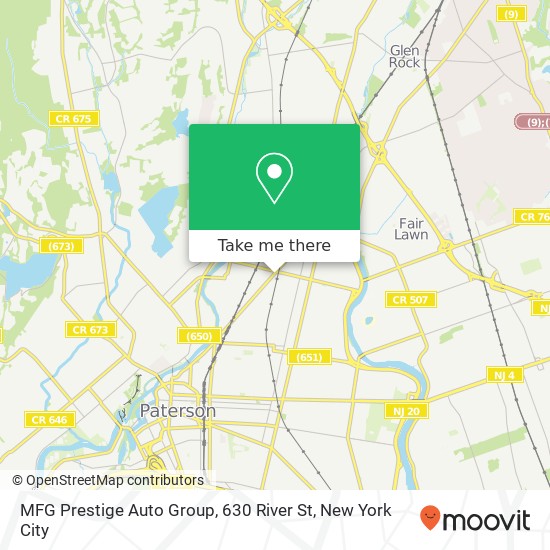 MFG Prestige Auto Group, 630 River St map