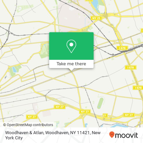 Mapa de Woodhaven & Atlan, Woodhaven, NY 11421