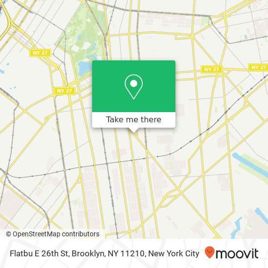 Mapa de Flatbu E 26th St, Brooklyn, NY 11210