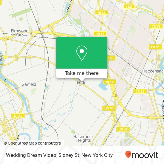 Mapa de Wedding Dream Video, Sidney St