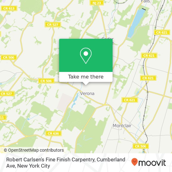 Robert Carlsen's Fine Finish Carpentry, Cumberland Ave map