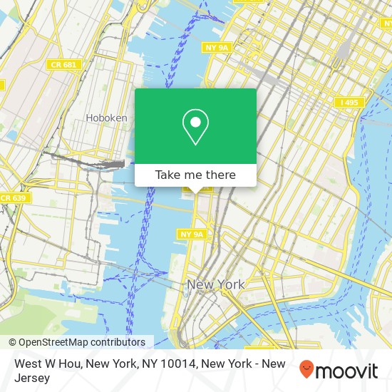 Mapa de West W Hou, New York, NY 10014