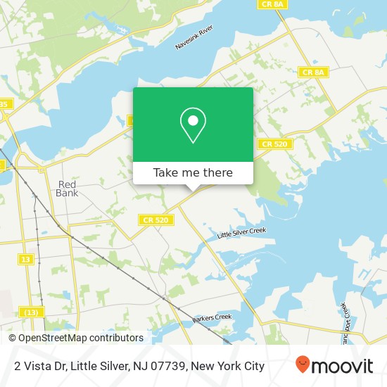 2 Vista Dr, Little Silver, NJ 07739 map