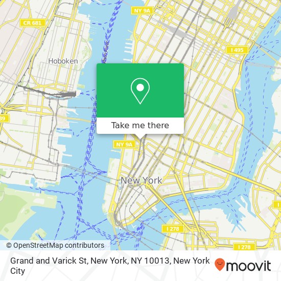 Grand and Varick St, New York, NY 10013 map