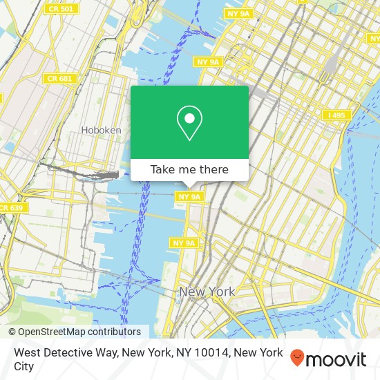 Mapa de West Detective Way, New York, NY 10014