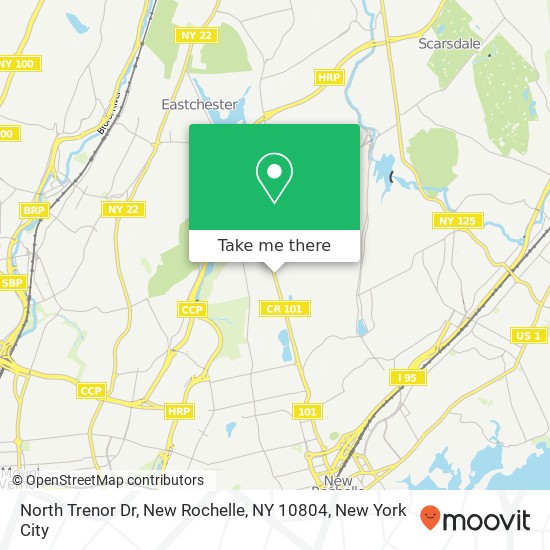 Mapa de North Trenor Dr, New Rochelle, NY 10804
