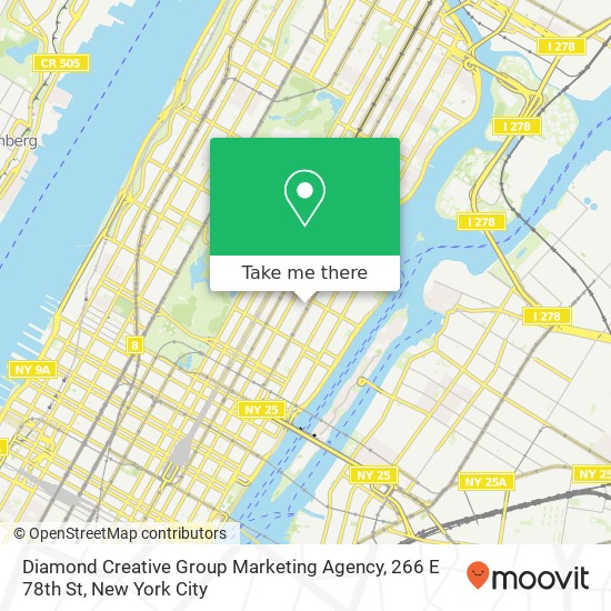 Diamond Creative Group Marketing Agency, 266 E 78th St map