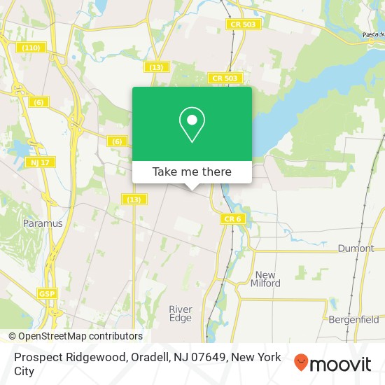 Prospect Ridgewood, Oradell, NJ 07649 map