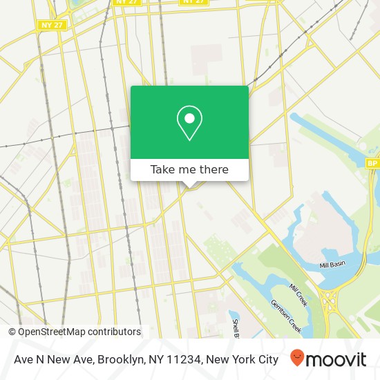 Mapa de Ave N New Ave, Brooklyn, NY 11234