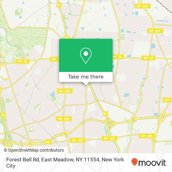 Forest Bell Rd, East Meadow, NY 11554 map
