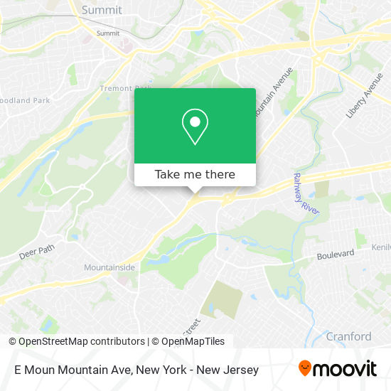 E Moun Mountain Ave map