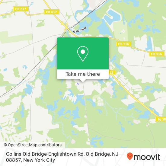 Mapa de Collins Old Bridge-Englishtown Rd, Old Bridge, NJ 08857