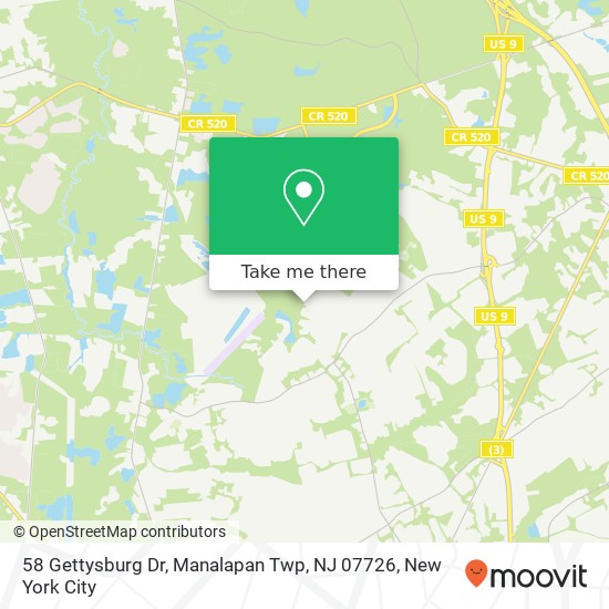 58 Gettysburg Dr, Manalapan Twp, NJ 07726 map