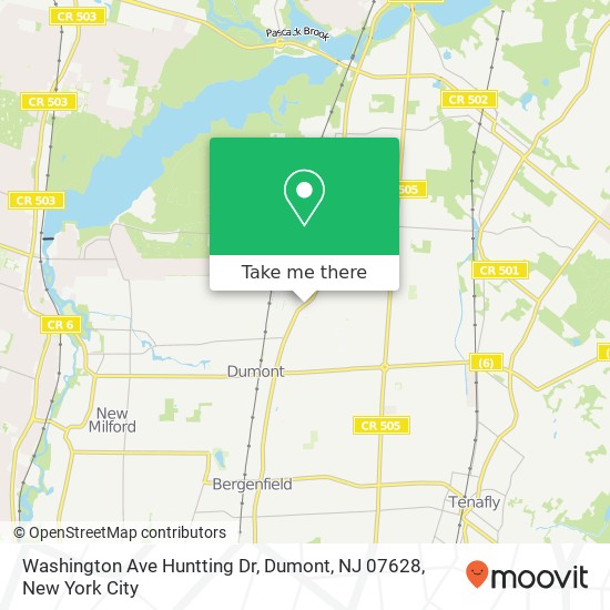 Washington Ave Huntting Dr, Dumont, NJ 07628 map