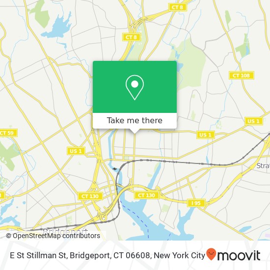 Mapa de E St Stillman St, Bridgeport, CT 06608