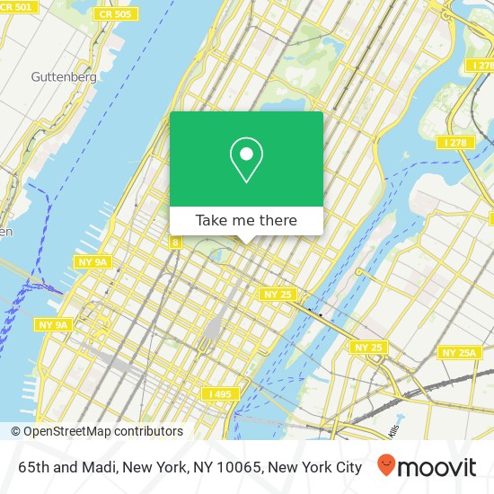 Mapa de 65th and Madi, New York, NY 10065