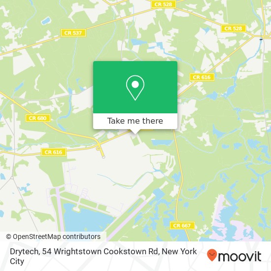 Mapa de Drytech, 54 Wrightstown Cookstown Rd
